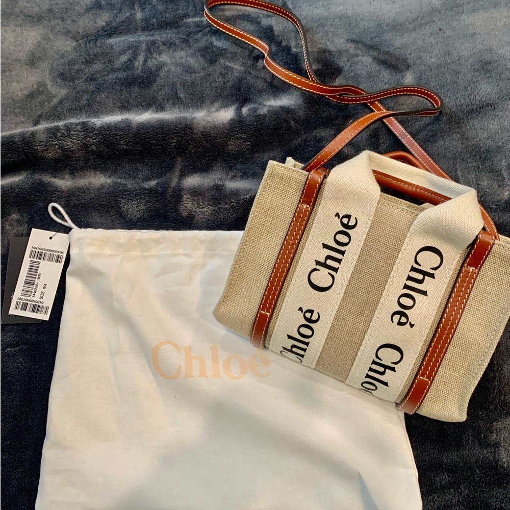 Chloe Beige and Brown Crossbody Bag